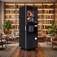 Machine à café expresso LE 308E, café fraîchement moulu 24h/24 avec refroidisseur d'eau, 5 cartouches de café instantané 7g, cafetière