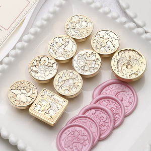 Suidis Starry Wish Series Space Astronaut Wax Seal Stamp Copper Head For Sealing Paper Journal Decoration - Product Image 4