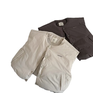 Enfants gilet décontracté enfants manteau vers le bas coton pour l'hiver garçons et filles gilet gilet simple bouton bébé veste - Product Image 1