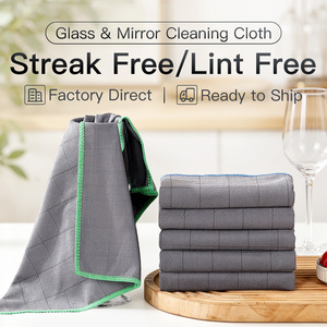 Paño de Limpieza de Vidrio de Microfibra, Sin Pelusas, Sin Rayas, para Ventanas, Espejos, Pantallas de Automóviles, Alta Densidad, Lavable, 30x40cm, Multicolor - Product Image 1