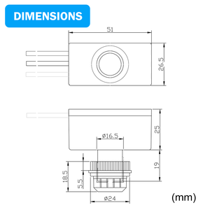 Interruptor de Botón con Fotocélula Electrónica CNRIYA con Clasificación IP65/IP66, Carga Nominal de 105-305V 6A/10A para Control de Iluminación LED - Product Image 3