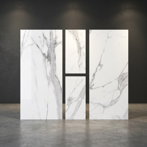 Calacatta Denim Veined Porcelain Tiles 600x1200mm Gloss Finish for Elegant Wall and Floor Spaces - Product Image 6