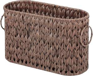 Panier de rangement en rotin synthétique tressé pour papier <span class=keywords><strong>toilette</strong></span> de salle de bain, paniers de rangement pour chambre à coucher avec poignées - Product Image 1