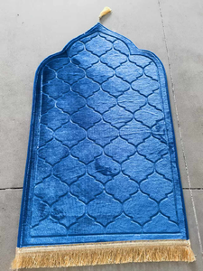 Tappetino da Preghiera Islamico Moderno Imbottito in Flanella Antiscivolo Morbido Portatile in Poliestere per Preghiera <span class=keywords><strong>del</strong></span> Ramadan Design in Rilievo - Product Image 5