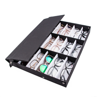 Logo personnalisé grand 18 grilles optique lunettes de soleil présentoir conseil panneau organisateur vitrine pour présentoirs de lunettes