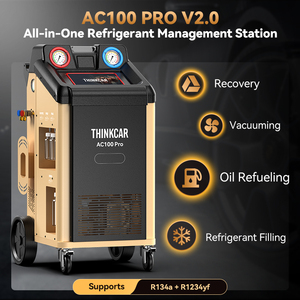 เครื่องฟื้นฟูและเติมน้ำยาแอร์ THINKCAR AC100 PRO สำหรับน้ำยา R134a และ R1234yf ใช้ได้กับรถยนต์ทั่วไป/ไฮบริด/รถยนต์ไฟฟ้า - Product Image 1