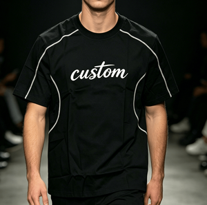 Camiseta Personalizada de Manga Corta con Cuello Redondo para Hombre, Estampado de Letras, Estilo Casual Urbano para Verano - Product Image 5