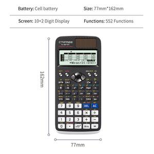 Calculatrice scientifique solaire en plastique FX991EX, 552 fonctions, <span class=keywords><strong>matrices</strong></span>, nombres complexes, résolution d'équations, neutre - Product Image 1