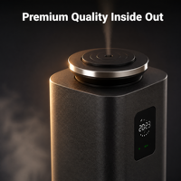 Difusor Vertical Metálico de Gran Capacidad (200 ml) para Hoteles, con Nano-Atomización de Aceites Esenciales, Temporizador Inteligente, Control Táctil y Conexión Eléctrica
