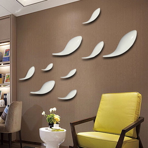 Resin Fish Pendant Abstract Bird Wall Art Home Decoration Modern Sculpture Irregular Shape White Resin Craft - Product Image 1