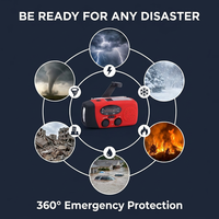 Home Blackout 2000mAh Backup Power Emergency Radio with 3 LED Flashlight Factory Direct for Hurricane Season Use