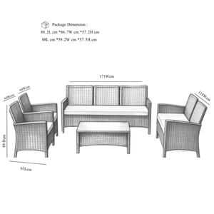 Commercial Grade 4 Piece Outdoor Wicker Rattan <b>Patio</b> Conversation Set with Thick Removable Cushions for Garden Backyard Deck - Product Image 2