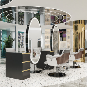 Espejo de Salón con Iluminación LED Premium, Espejo de Pared Grande con Marco Dorado para Peluquería y Salón de Belleza - Product Image 4