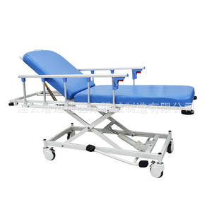 Chariot médical de transport à hauteur réglable avec vérin hydraulique et 4 roulettes, mobilier hospitalier pour urgences et gastroscopie - Product Image 4