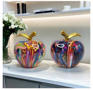 Fabbrica tutto poli resina <span class=keywords><strong>apple</strong></span> ornamenti prodotto fortunato decorazione per la casa ornamenti in rame piccola arte scultura colorata - Product Image 6