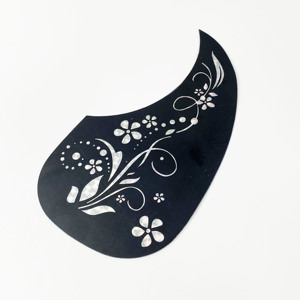 Protector <span class=keywords><strong>de</strong></span> Guitarra Acústica con Diseño <span class=keywords><strong>de</strong></span> Flor Negra y Plateada, Forma <span class=keywords><strong>de</strong></span> Gota <span class=keywords><strong>de</strong></span> Agua, Antiarañazos, para Guitarras <span class=keywords><strong>de</strong></span> 40 y 41 Pulgadas - Product Image 5