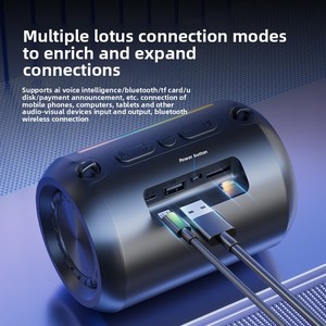 Altoparlante Portatile da Esterno BT5.4 IPX4 Impermeabile HiFi Bassi Profondi Luce RGB AI Voice Vivavoce Comandi Vocali Lunga Durata della Batteria - Product Image 4