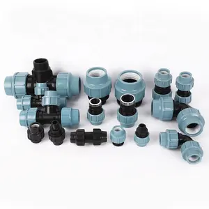 Customizable OEM Compression End Cap Irrigation Fitting For PE PVC PPR Pipes PP Casting Connection Male/Female