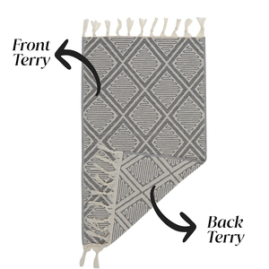 Juego de 2 Toallas pequeñas de cocina turca Terry Hand, Peshkir, Pestemal Farmhouse toallas de mano decorativas Nuevo estilo Rústico de secado rápido - Product Image 4