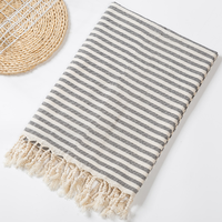 Serviette de Hammam en Coton Turc 100% Premium Peshtemal Serviette de Plage Sable 100x180 cm