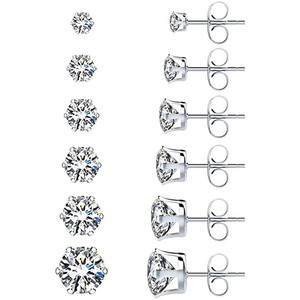 Orecchini a Perno Esagonali per Donne, Brillanti Orecchini Geometrici, Gioielli di Moda Quotidiana - Product Image 2
