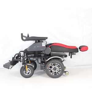 Silla de ruedas eléctrica de lujo con respaldo alto motorizada para exteriores y playa para ancianos con respaldo reclinable - Product Image 5