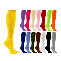 Vente en gros de chaussettes à la mode en coton extra longues et amples, chaussettes épaisses personnalisées pour femmes