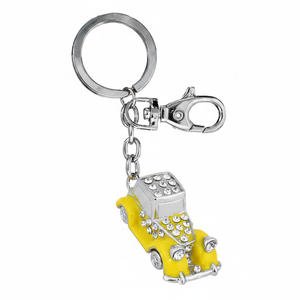 Portachiavi Vintage Giallo per Auto, Accessori per Chiavi Senza Confezione - Product Image 2