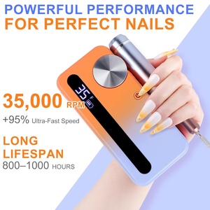 Taladro Eléctrico Profesional para Uñas de Plástico 35000 RPM, Lima de Uñas con 12 Puntas, Antivibración, Inalámbrico, Recargable por USB, Pantalla LCD, Para Uso Doméstico - Product Image 4