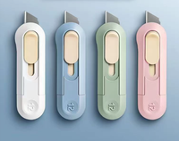 Couteau à découper rétractable de sécurité avec lame en céramique pour le bureau, la maison, l'artisanat, le carton, le papier, le bricolage, OEM