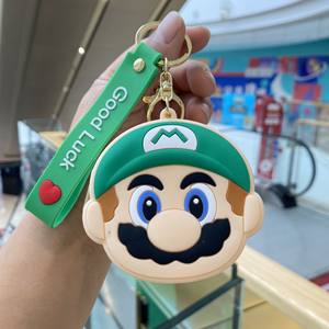 Lindo Panda pequeña <span class=keywords><strong>Maria</strong></span> bolsas de monedas mochila 3D silicona pareja bolsa colgantes cadena regalo decorativo Panda coche llavero - Product Image 5