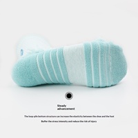 Chaussettes de compression sportives anti-dérapantes, respirantes et à séchage rapide, à rayures, pour l'entraînement de basketball, absorbant la transpiration