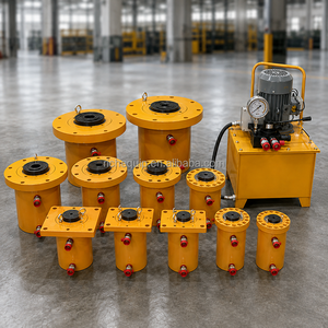 Vérin hydraulique à bride 50T-1000T, système de levage sécurisé haute pression avec pompe électrique télécommandée pour extrusion push-pull - Product Image 3