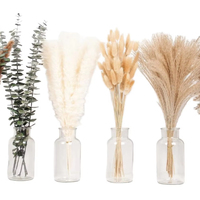 Combinaison de décorations de mariage artisanales en eucalyptus préservé, herbe de la pampa séchée et herbe de queue de lapin en vrac pour la Fête des Mères et Noël