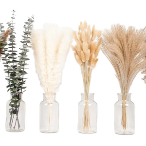 Decoración de Boda Hecha a Mano, Eucalipto Preservado, Combinación de Hierba de Pampas Seca, Hierba de Cola de Conejo, para el Día de la Madre, Navidad - Product Image 1