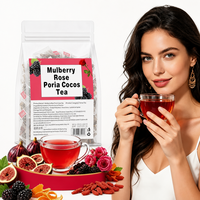 Teh Relaksasi Penenang Suasana Hati Anti Stres Mulberry Rose Poria Teh Bunga Sore Hari untuk Wanita