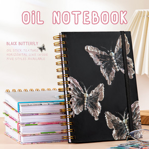 Carnet à spirale transfrontalier A5 de haute qualité, carnet à couverture rigide à feuilles mobiles, carnet de notes ligné horizontal, journal épaissi, cadeau - Product Image 4