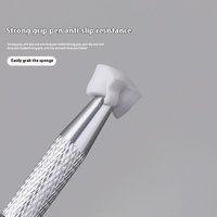 Mini Outil Professionnel Éponge Estompeuse à Ongles de 1 cm pour Dégradés, Petite Pince à Cheveux Carrée en Métal Solide pour Soin des Ongles