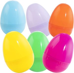 Colorful plastic egg shape container for Easter decoration