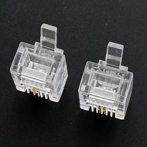 ראש RJ-11 קריסטל מחבר אביזר 6p2c טלפון נייד שקע דיסק אלחוטי ג 'ק 11 אביזר - Product Image 5