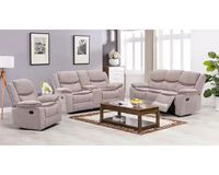 Juego de Sofás de Cuero Reclinables Eléctricos de Lujo Premium de Frank Furniture |   Sillón Reclinable Gris para Cine en Casa