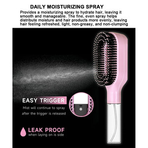 Brosse démêlante manuelle 2-en-1 <span class=keywords><strong>avec</strong></span> pulvérisateur d'eau et coussin d'<span class=keywords><strong>air</strong></span>, anti-frisottis, <span class=keywords><strong>avec</strong></span> réservoir de 50 ml - Product Image 4