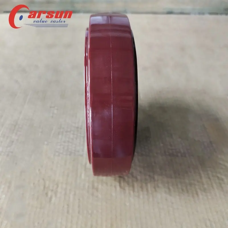CARSUN 8 इंच लाल पु पहिया 200mm polyurethane पहिया