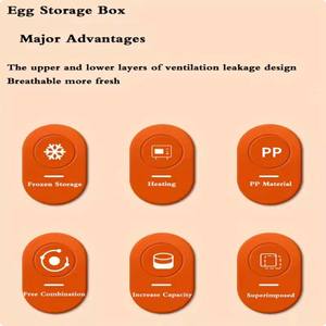 1 Stück Küchen-Eier-Aufbewahrungsbox Kühlschrank Frischhaltedose Kunststoff 2-Schicht-Schubladentyp Große Kapazität Aufbewahrung Haushalt Küchenorganizer Regal - Product Image 5