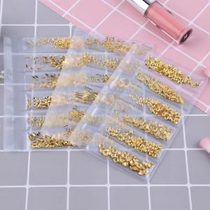 1 paquet Nail Art Strass Décor Mixte BRICOLAGE Cadre En Métal Décorations D'art De Clou Rivet Manucure Clou Clous - Product Image 2