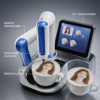 Imprimante 3D pour Latte Art, Robot Barista, Machine à Café avec Composants PLC, Acier Inoxydable, Impression Photo