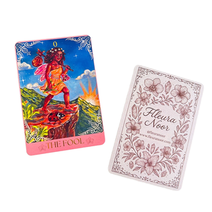 Jeu de cartes de <span class=keywords><strong>tarot</strong></span> vintage en cristal avec motif floral botanique en gros, design de dos de carte, style Oracle Fleura Noor, carte imprimée sur mesure - Product Image 1