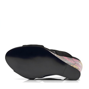 Sandalias de cuña estampadas de lujo para <span class=keywords><strong>mujer</strong></span>, de diseñador, de verano, talla grande, tacón alto, impermeables, con sensación refrescante, suministro transfronterizo - Product Image 4