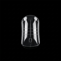 Formes à ongles doubles en acrylique transparent durable, style papillon français, pour la construction et l'extension d'ongles en polygel