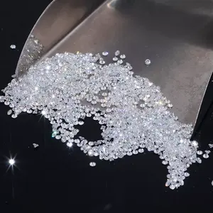 Vente en gros, coupe ronde et brillante, excellente couleur VS1 D CVD HPHT 1mm-3mm, diamant synthétique en vrac créé en laboratoire avec certificat IGI